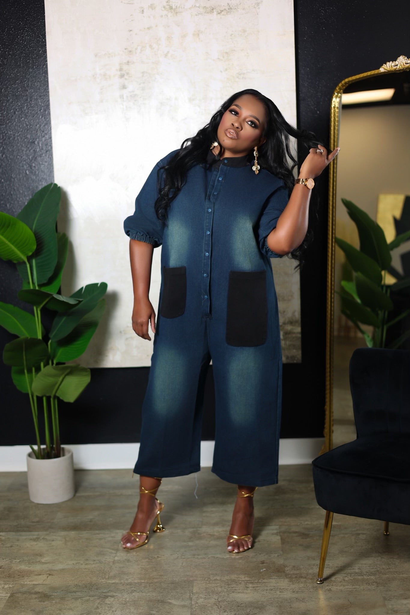 The Mia Denim Jumpsuit