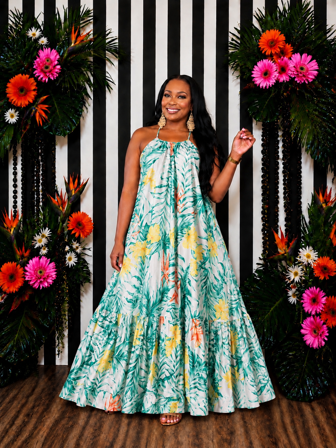 Palm Breeze Maxi Dress