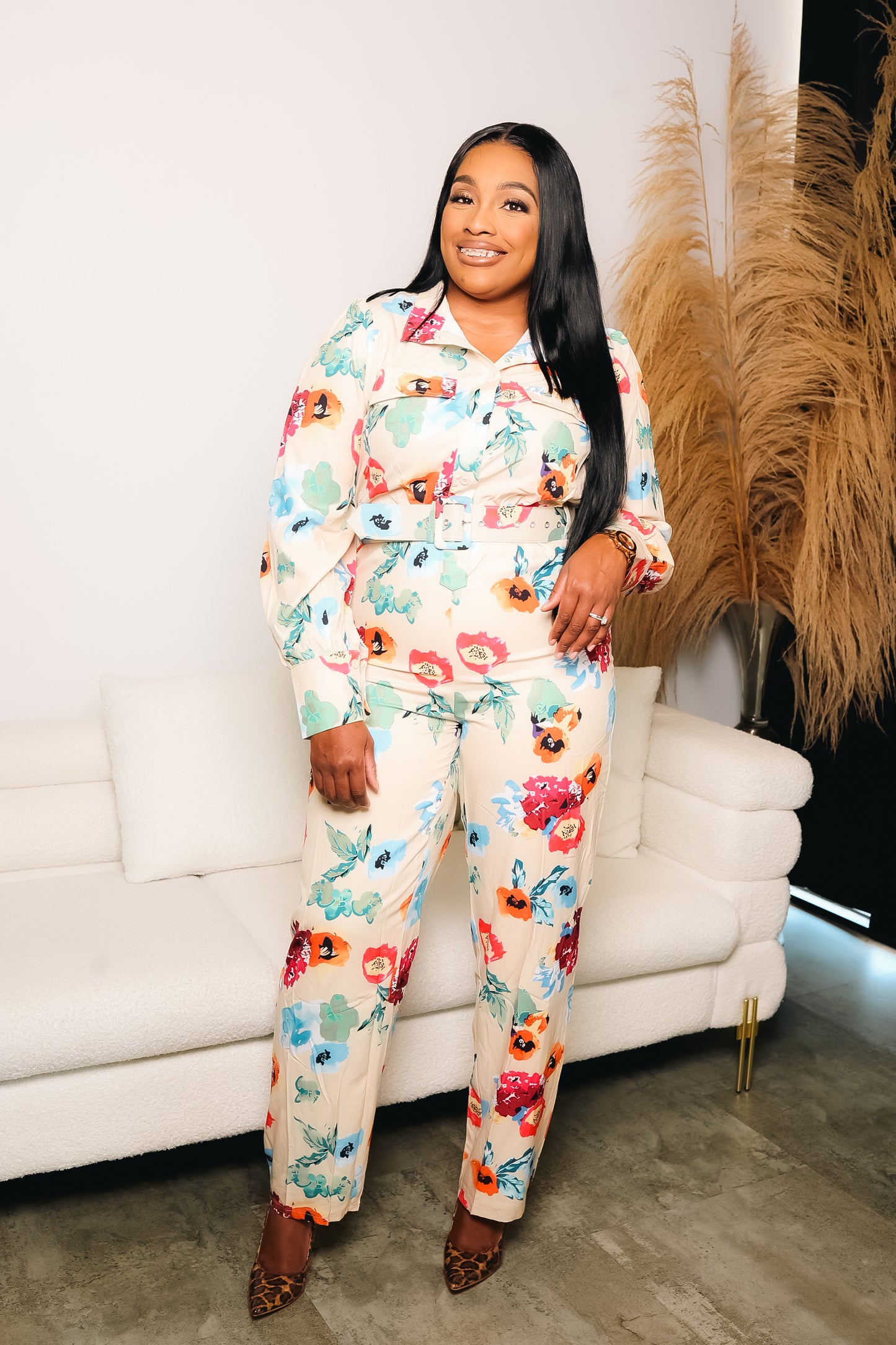 Fall Floral Jumpsuit