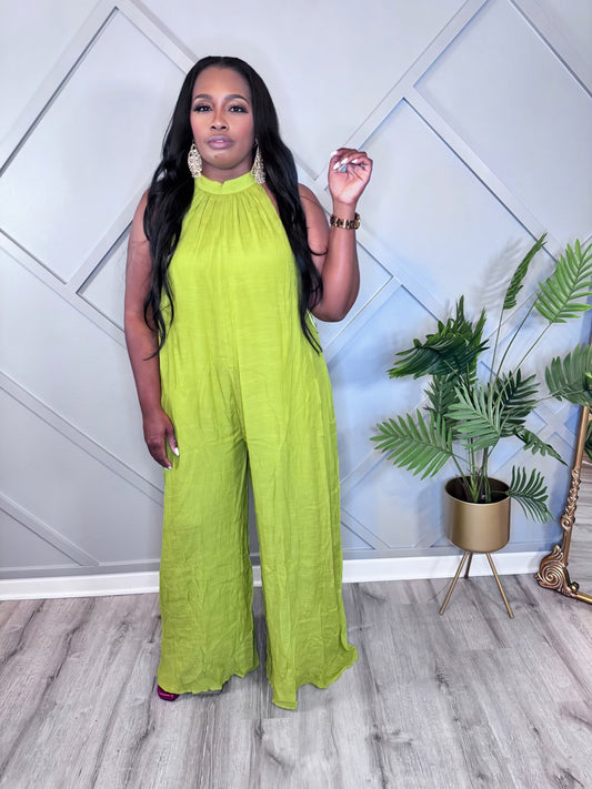 Lime Maxi Jumpsuit